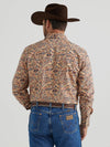 Wrangler Men Checotah Long Sleeve Western Shirt