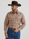 Wrangler Men Checotah Long Sleeve Western Shirt