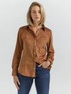 Wrangler Women Suede Rodeo Snap Shirt