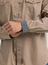 Wrangler Men's Retro Western Snap Solid Shirt