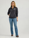 Wrangler Women's Long Live Cowboys Quarter Zip Pullover