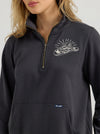 Wrangler Women's Long Live Cowboys Quarter Zip Pullover