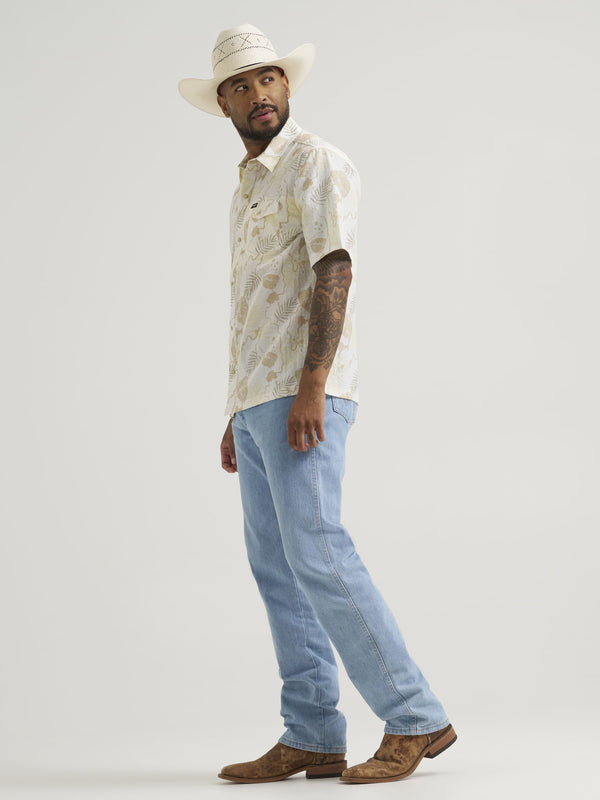 Wrangler Short Sleeve Snap Shirt - Broken horn