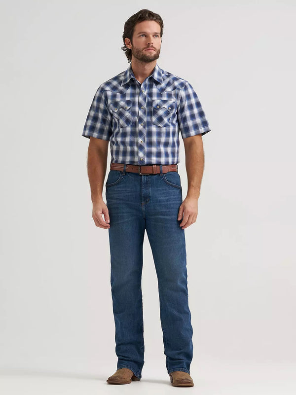 Wrangler Retro Sawtooth Pocket Western Snap Shirt - Broken horn