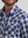 Wrangler Retro Sawtooth Pocket Western Snap Shirt - Broken horn