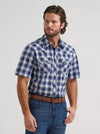 Wrangler Retro Sawtooth Pocket Western Snap Shirt - Broken horn