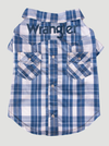 Wrangler Pet Plaid Snap Pocket Shirt Blue Multi