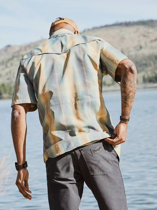 Wrangler All Terrain Gear Performance Plaid Shirt - Broken horn