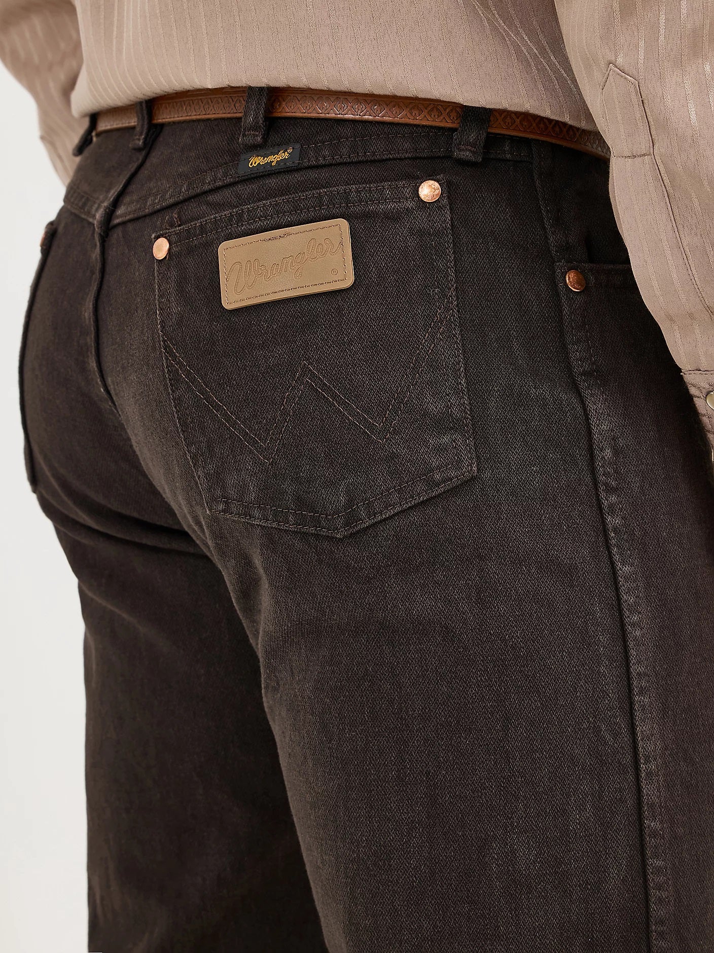 Wrangler Mens Cowboy Cut Jean Original Fit Black Chocolate