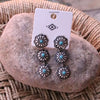 3 Drop Concho Turq Earring