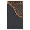 Tony Lama Rodeo Wallet Pebbled Leather W/Tooled Accent