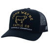 John Wayne Black With Gold Stichted Logo Cap