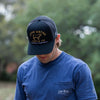 John Wayne Black With Gold Stichted Logo Cap