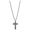 Justin Mens Necklace Reversible Cross On 24" Rope Chain