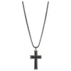 Justin Mens Necklace Reversible Cross On 24" Box Chain