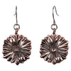 Justin Earrings Drop Dangle Copper Flower