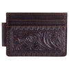 Justin Men's Slim Card Wallet Floral Emboss