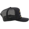 Hooey "Rank Stock" Hat Black w/Yellow & White Stitching