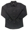 Boy's Tone/Tone Black Snap Shirt