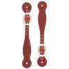 Basketweave Skirting Leather Spur Straps, Thin,