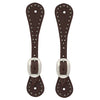 Youth Oiled Harness Leather Spur Straps with Spots