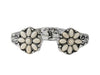 Western Flower Stone Hinge Bangle Bracelet