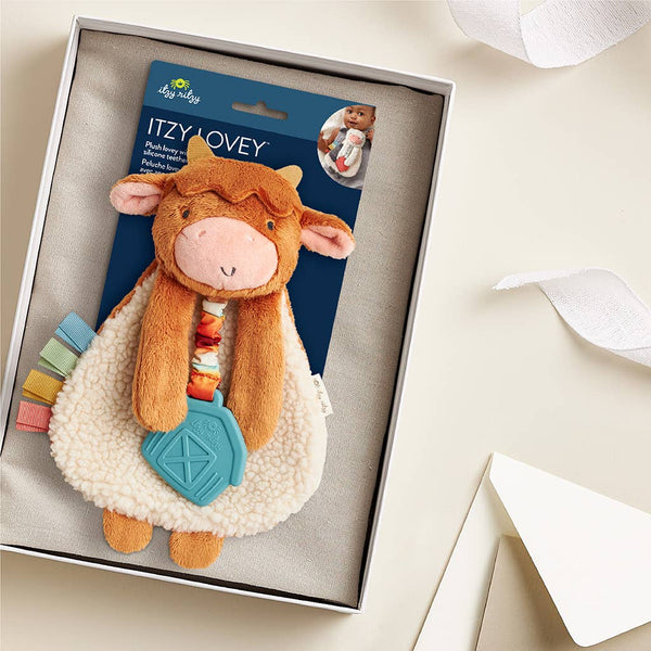 Itzy Ritzy Highland Cow Itzy Friends Lovey™ Plush - Broken horn