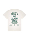 The Tequila & Country Music Tee - Blanc White/Green