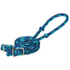 Braided Nylon Barrel Reins - NAVY/ ROYAL BLUE/ TURQUOISE