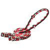 Braided Nylon Barrel Reins - BLACK/ RED/ GREY