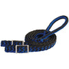 Braided Nylon Barrel Reins Blue/Black