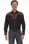 Scully Floral Tooled Embroidery Shirt