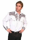 Scully Floral Tooled Embroidery Shirt