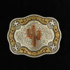Rectangle Rope Edge Copper Cactus Buckle