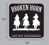 Broken horn Logo Sticker - 3 Cowboys