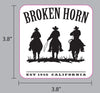 Broken horn Logo Sticker - 3 Cowboys