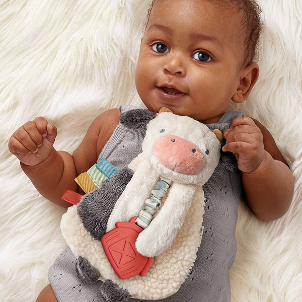 Itzy Ritzy Cow Itzy Friends Lovey™ Plush - Broken horn