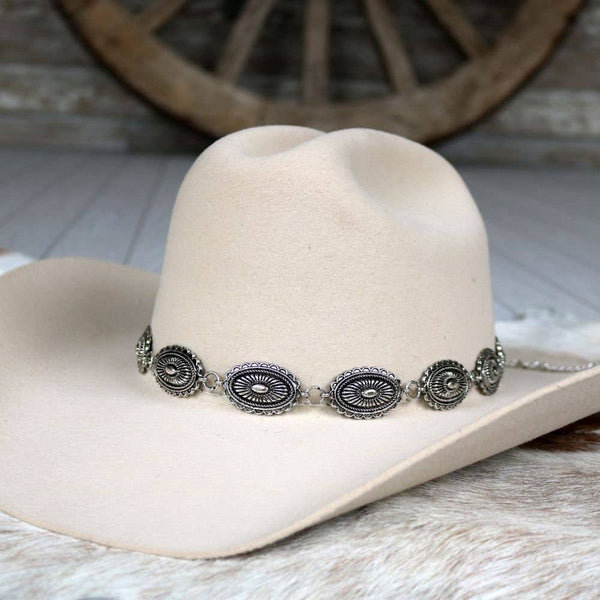 Antiqued Oval Hat Band
