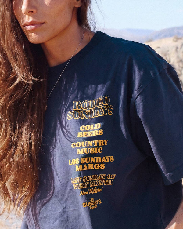 The Rodeo Sundays Tee - Navy