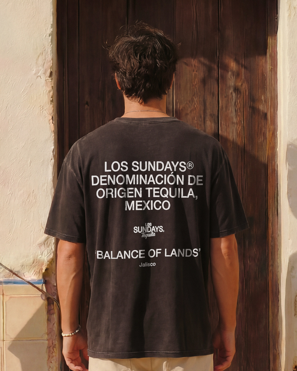 Los Sundays Tequlia The Balance Tee - Vintage Black / White - Broken horn