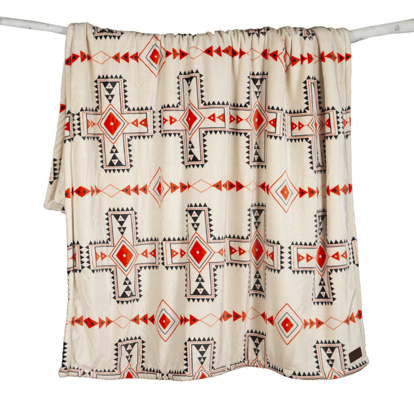 Wrangler Santa Fe Sun Plush Sherpa Throw Blanket