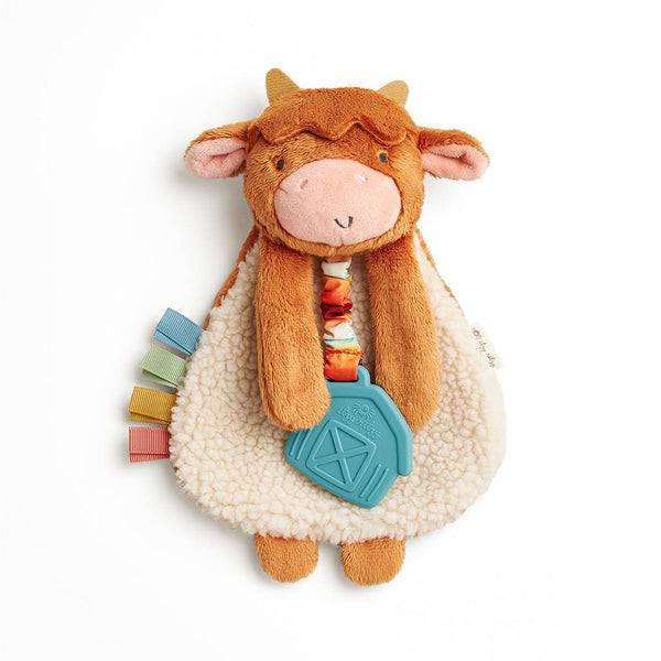 Itzy Ritzy Highland Cow Itzy Friends Lovey™ Plush - Broken horn