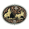 Tri Color Team Roper Attitude Belt Buckle