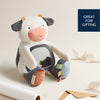 Itzy Ritzy Carmen The Cow - Itzy Bitzy Mirror™ Travel + Tummy Time Toy - Broken horn