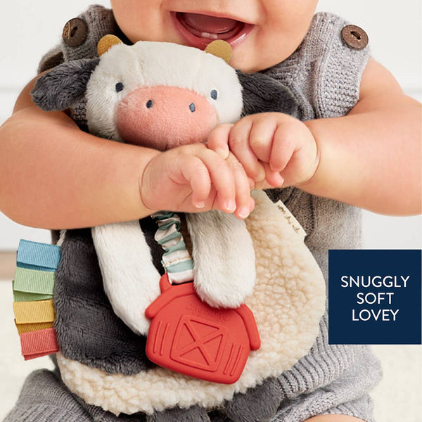 Itzy Ritzy Cow Itzy Friends Lovey™ Plush - Broken horn