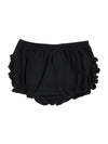 Baby Girls Black Knit RuffleButt Bloomer