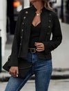 Vintage Deerskin Velvet Double Breasted Slim-fit Jacket
