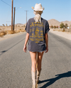 Los Sundays Tequlia The Cowboy State Tee - Vintage Black / Yellow - Broken horn