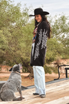Black Knitted Boot Stitch Detail Cardigan