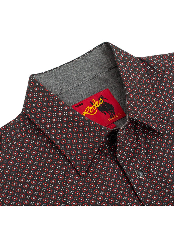 Men's Western Pearl Snap Print Shirt